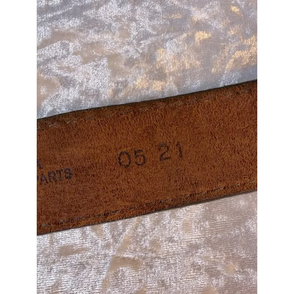 Justin USA Leather‎ Belt American Flag Western Buckle Brown Size 40 Cowboy